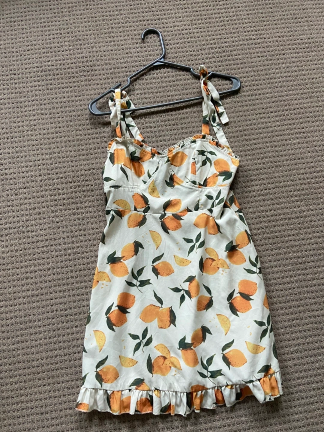 Orange Print Sundress