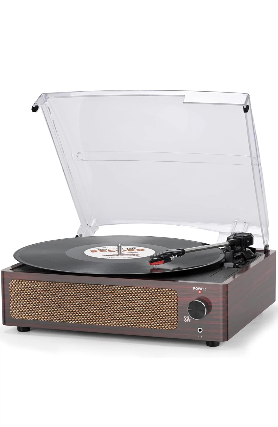 Retro Record Player Turntable with Built-in Speakers