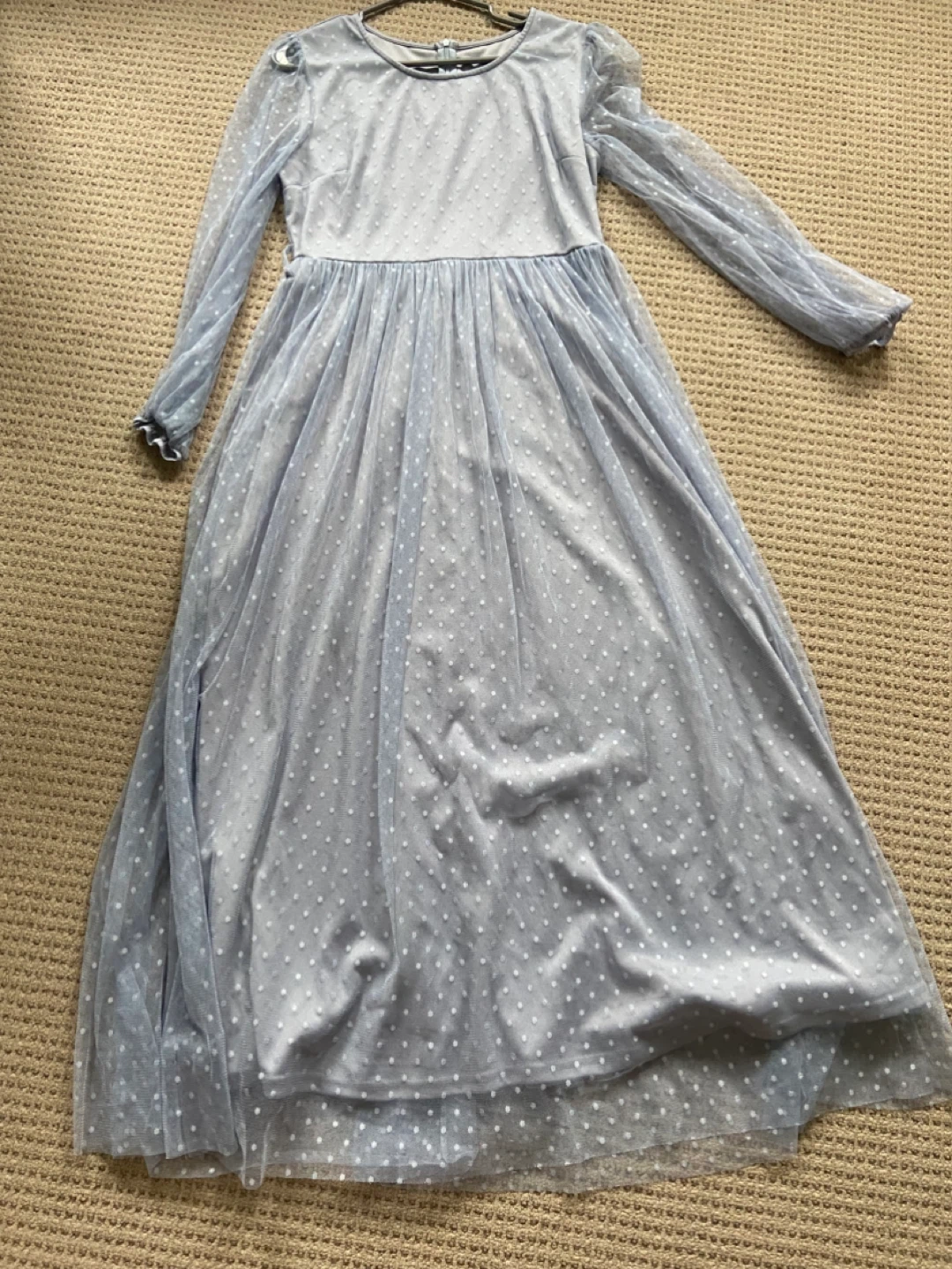 Light Blue Polka Dot Tulle Dress