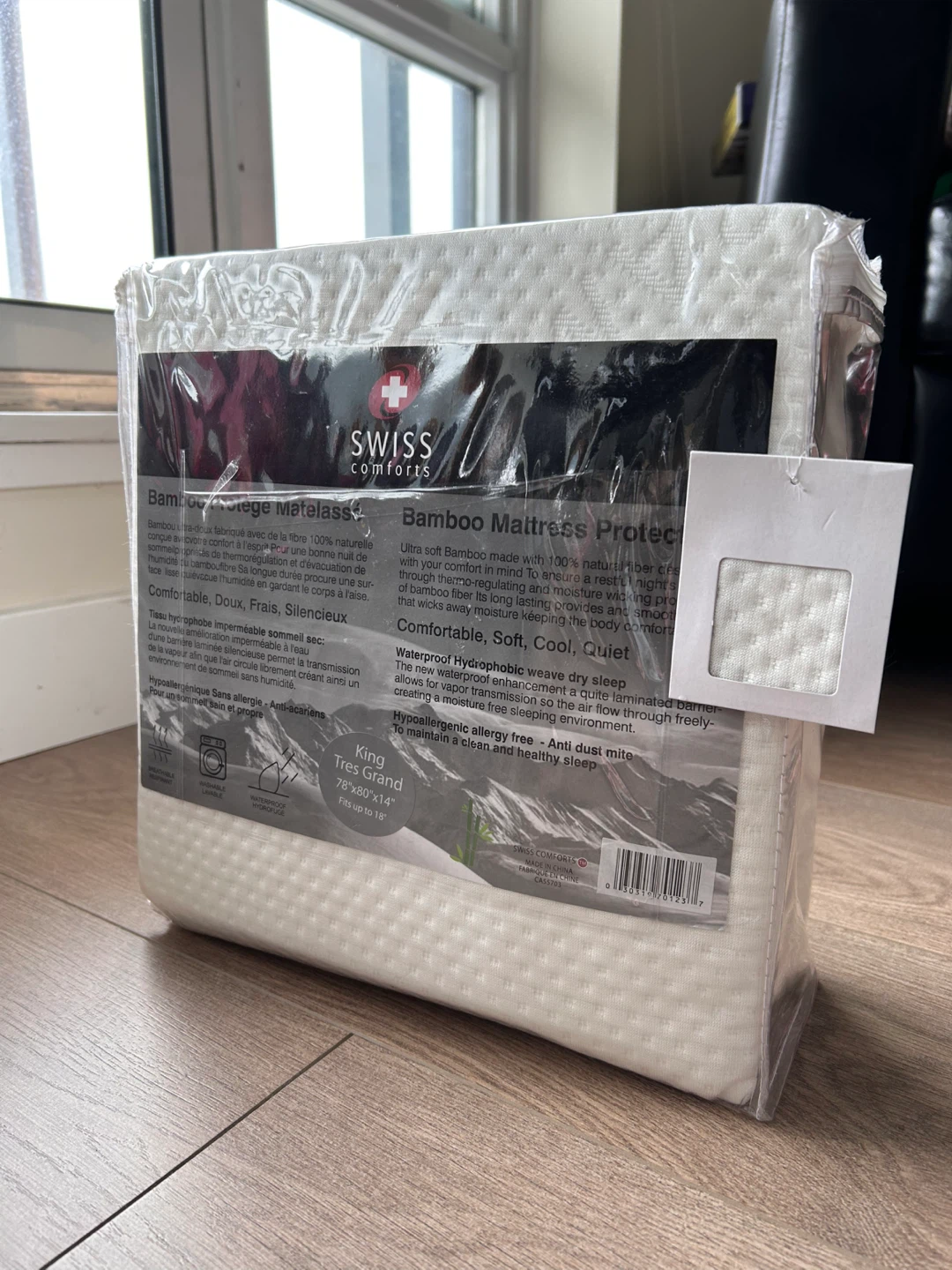 New Swiss Comforts King Bamboo Mattress Protector - photo 2