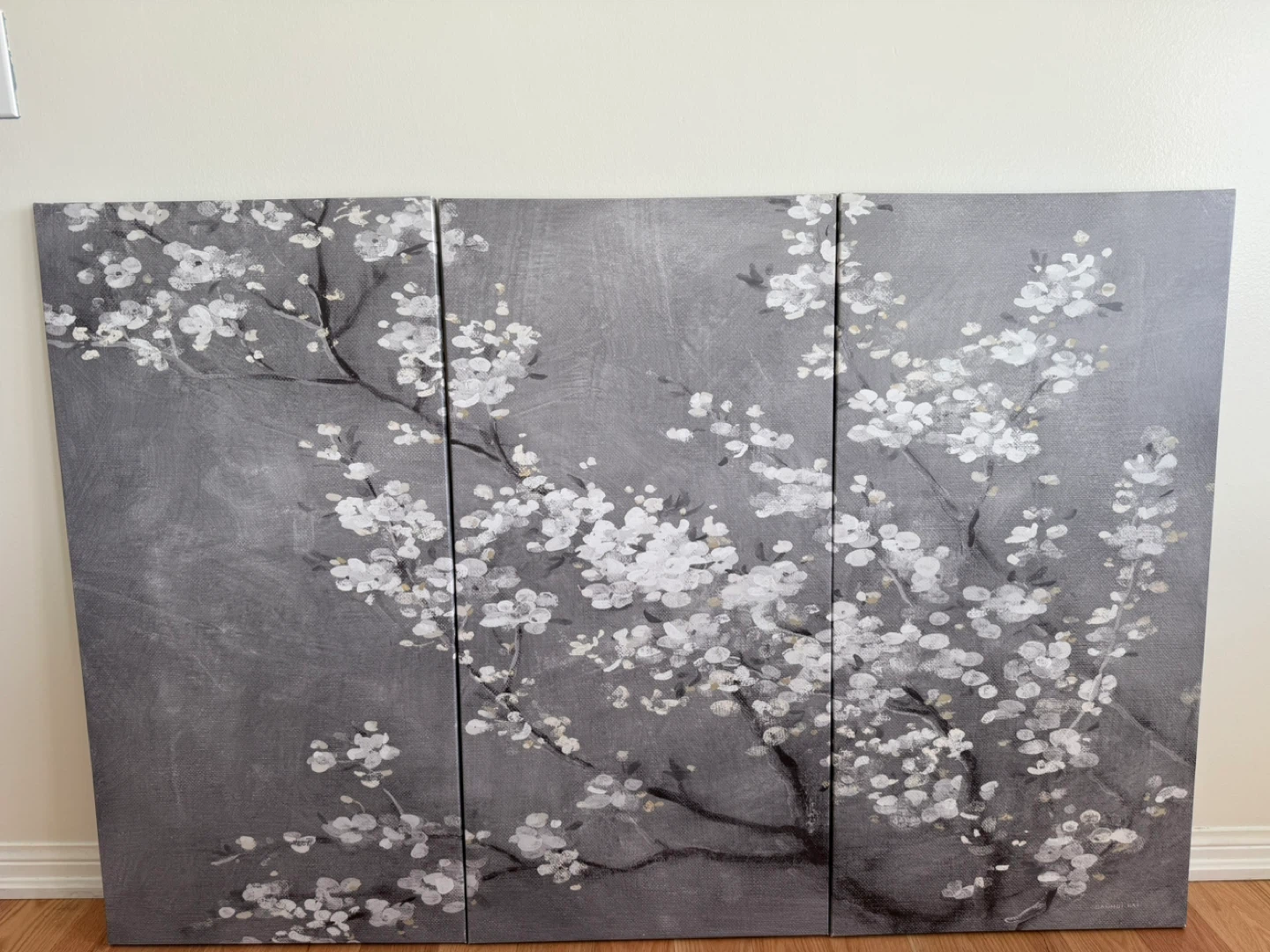 Triptych Wall Art - Cherry Blossoms - photo 2
