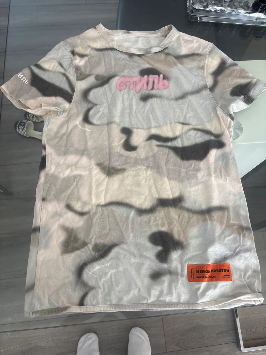 Heron Preston Camo T-Shirt and Shorts Set - photo 4
