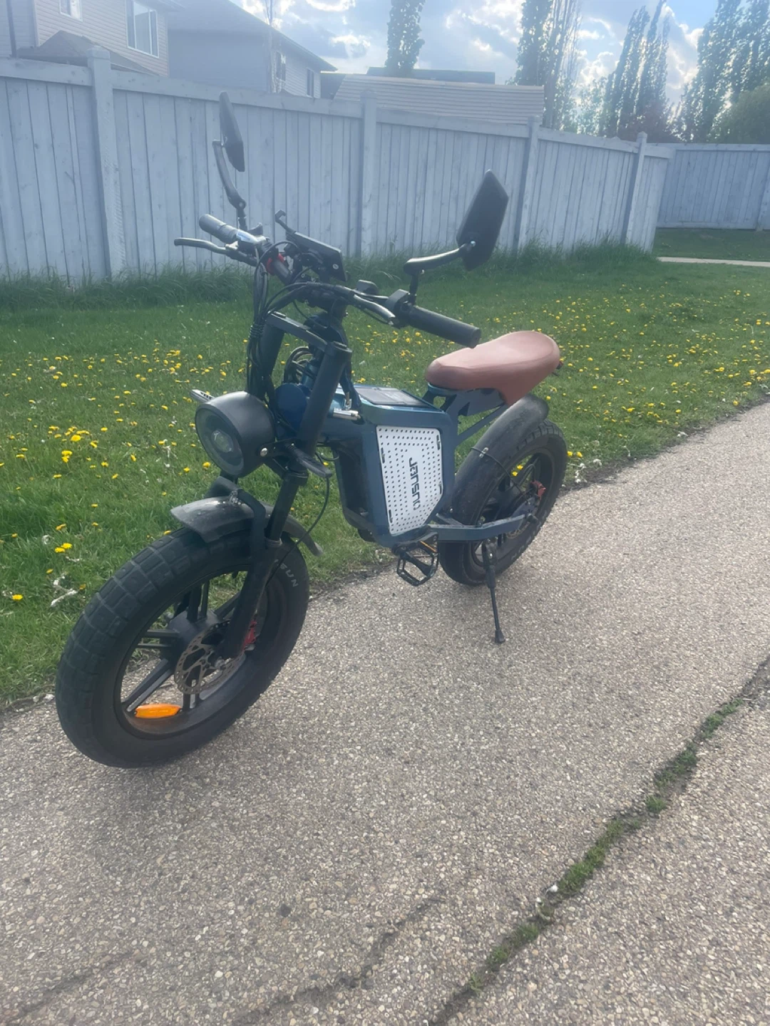 Blue Electric Fat Tire Bicycle - photo 3