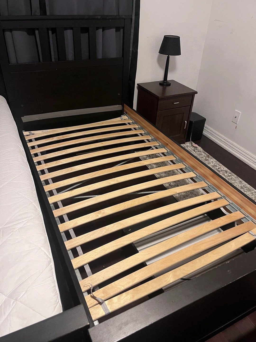 Black Wood Twin Bed Frame from IKEA MOVING OUT SALE