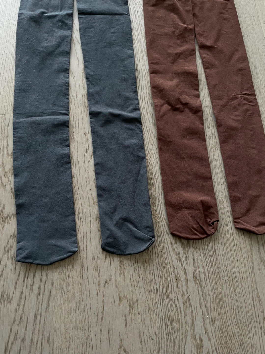 $5 for Two pairs of tights - Grey and Brown, stretchy - photo 2
