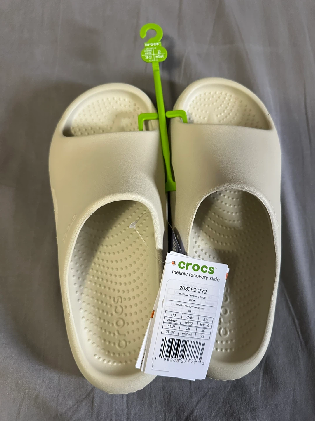 Crocs Mellow Recovery Slides - Bone - Size W6