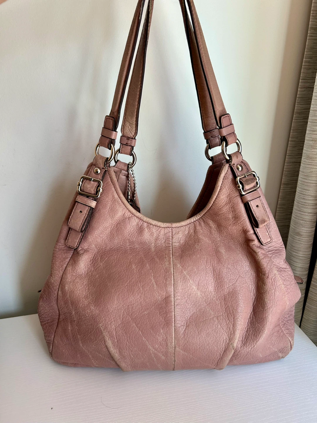 Coach Madison Maggie Y2K Leather Hobo Bag Mauve Pink - photo 4