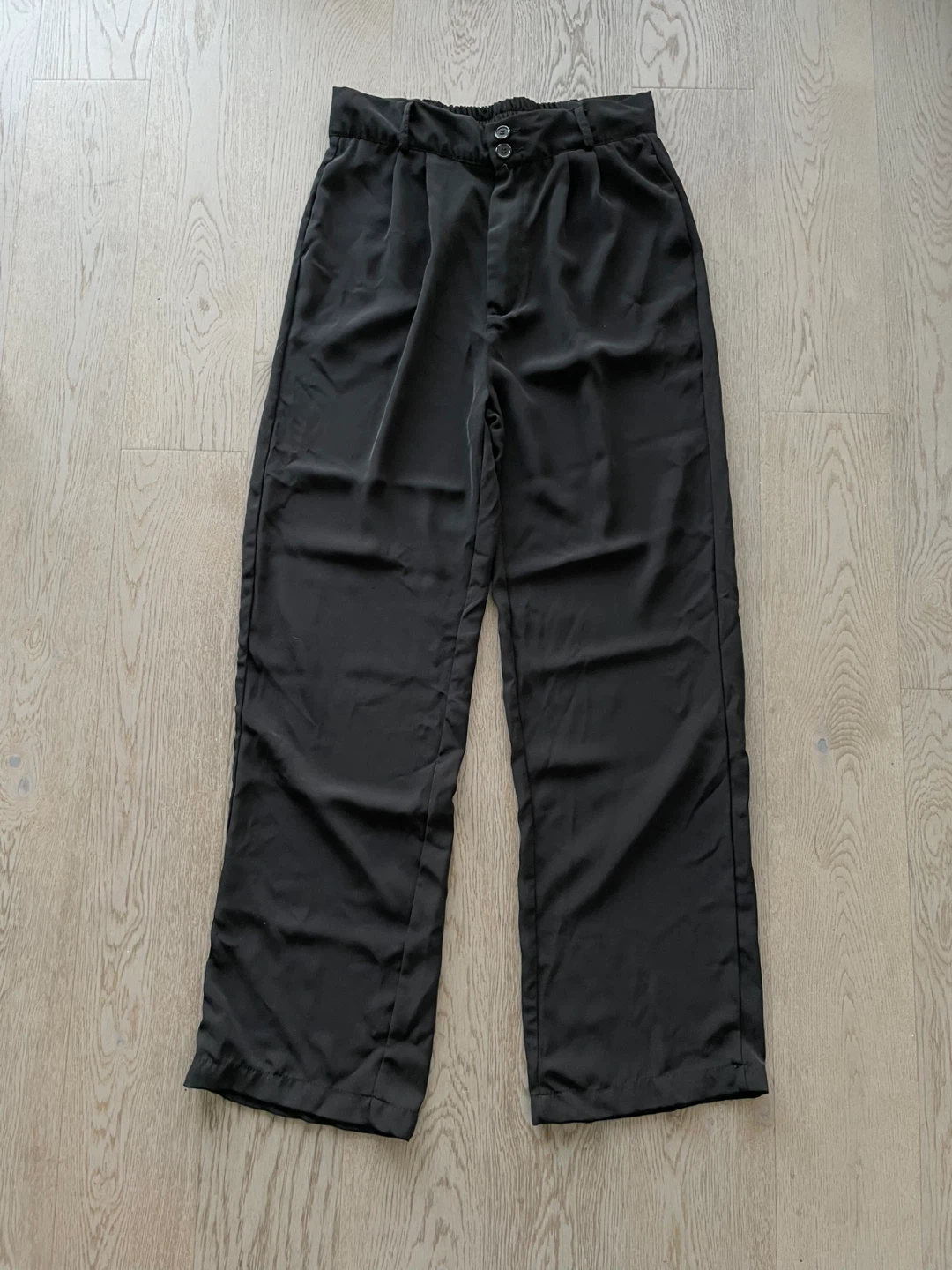 Black Wide Leg Trousers, size L