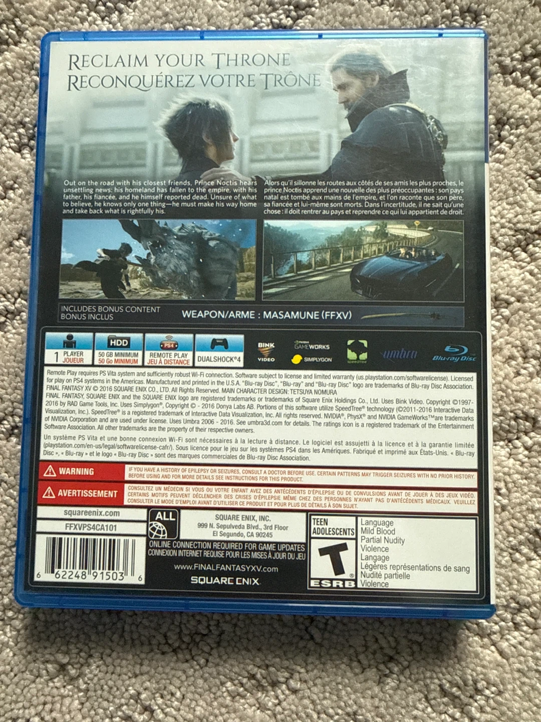 Final Fantasy XV Day One Edition PS4 - photo 2