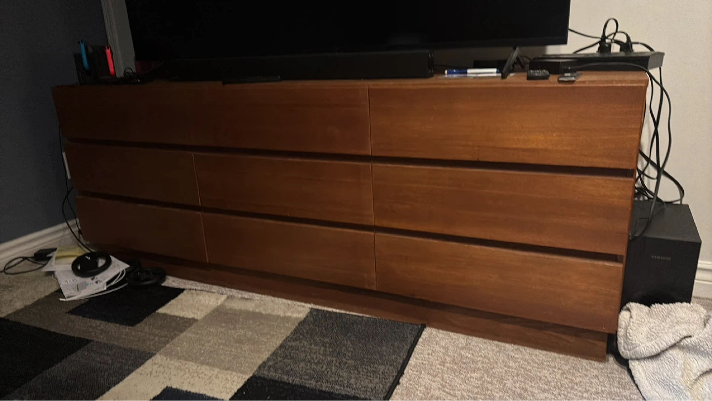 Curb alert desk and tv Console