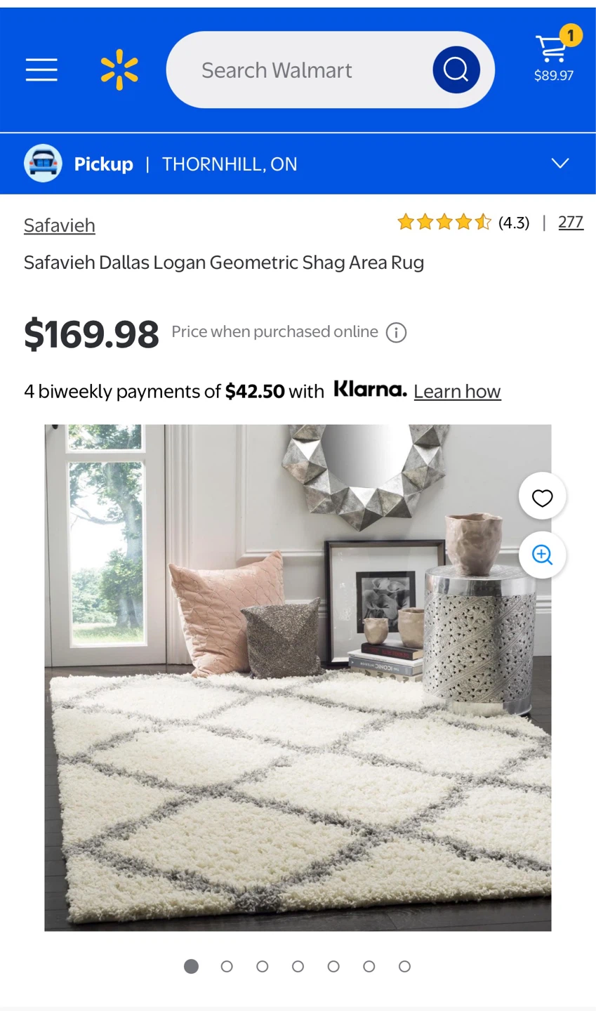 Safavieh Dallas Logan Geometric Shag Area Rug