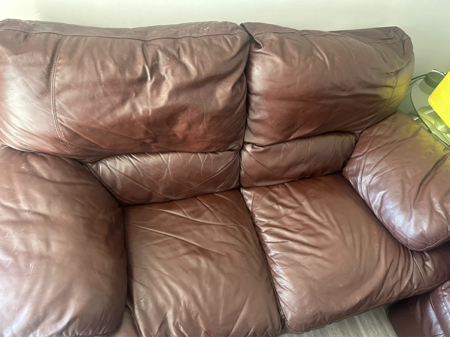 Brown Leather Couch & Love Seat - photo 5