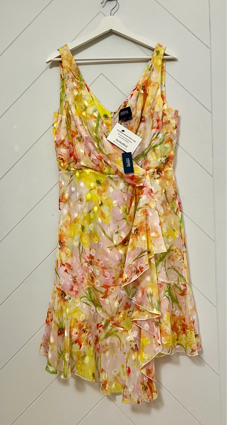 Marchesa Notte Floral Ruffle Dress Size 12 - photo 2