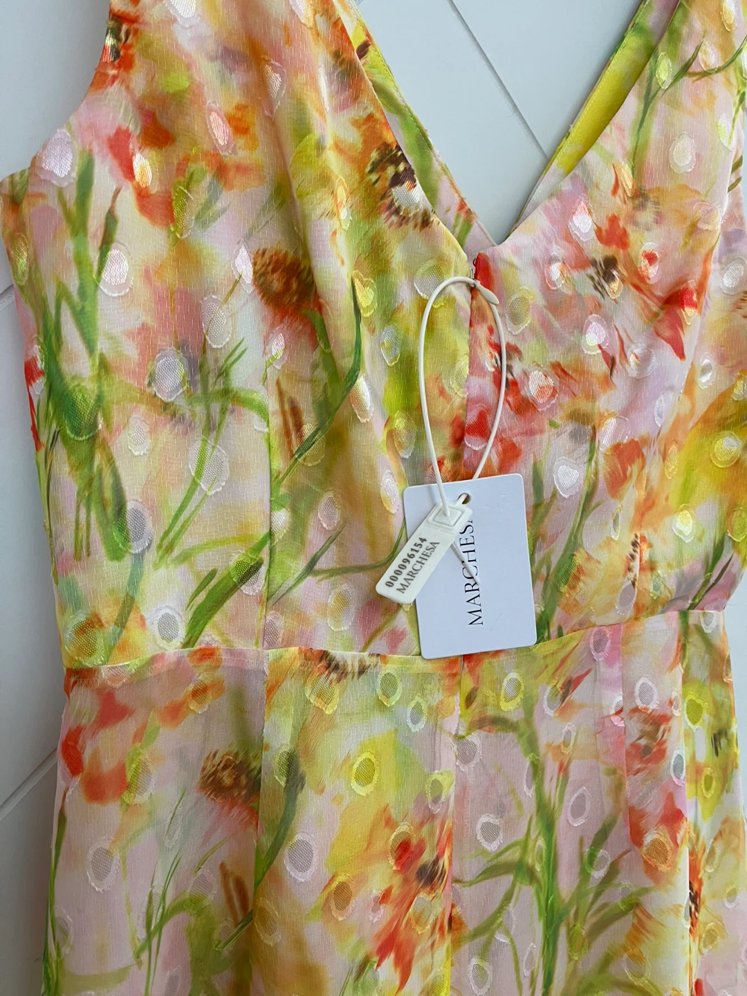Marchesa Notte Floral Ruffle Dress Size 12 - photo 5