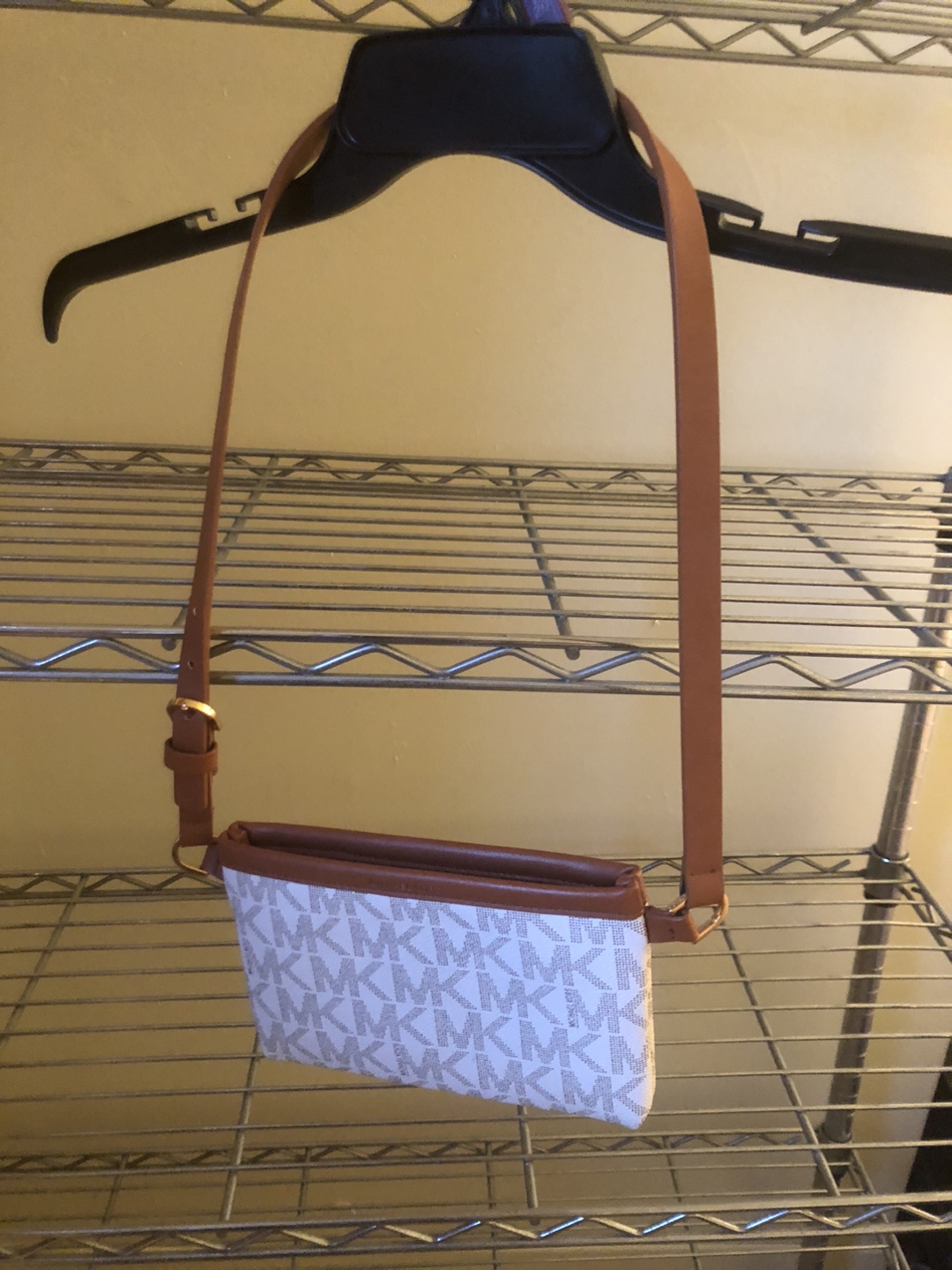 Michael Kors White Monogram Crossbody Bag
