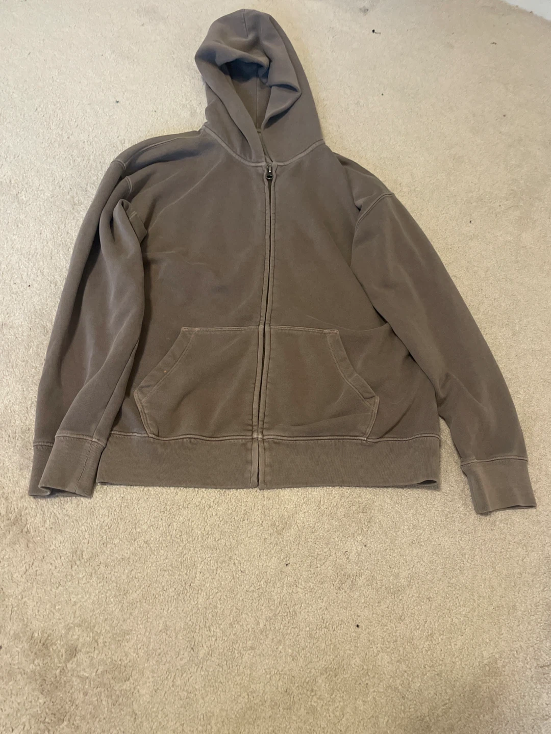 GAP Zip-Up Hoodie Brown XXL