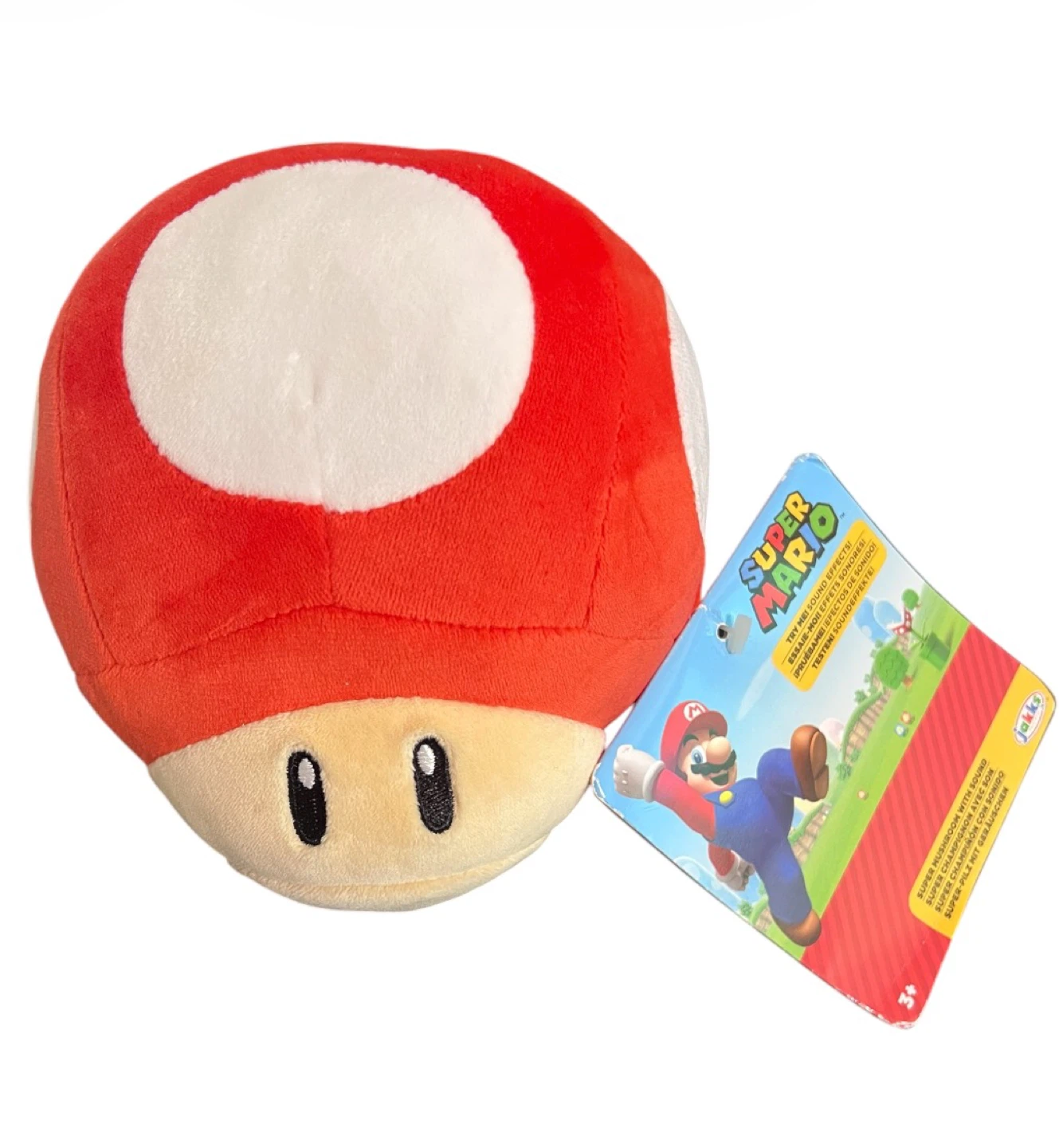 Super Mario Super Mushroom Plush with Sound – NWT 🎮🍄