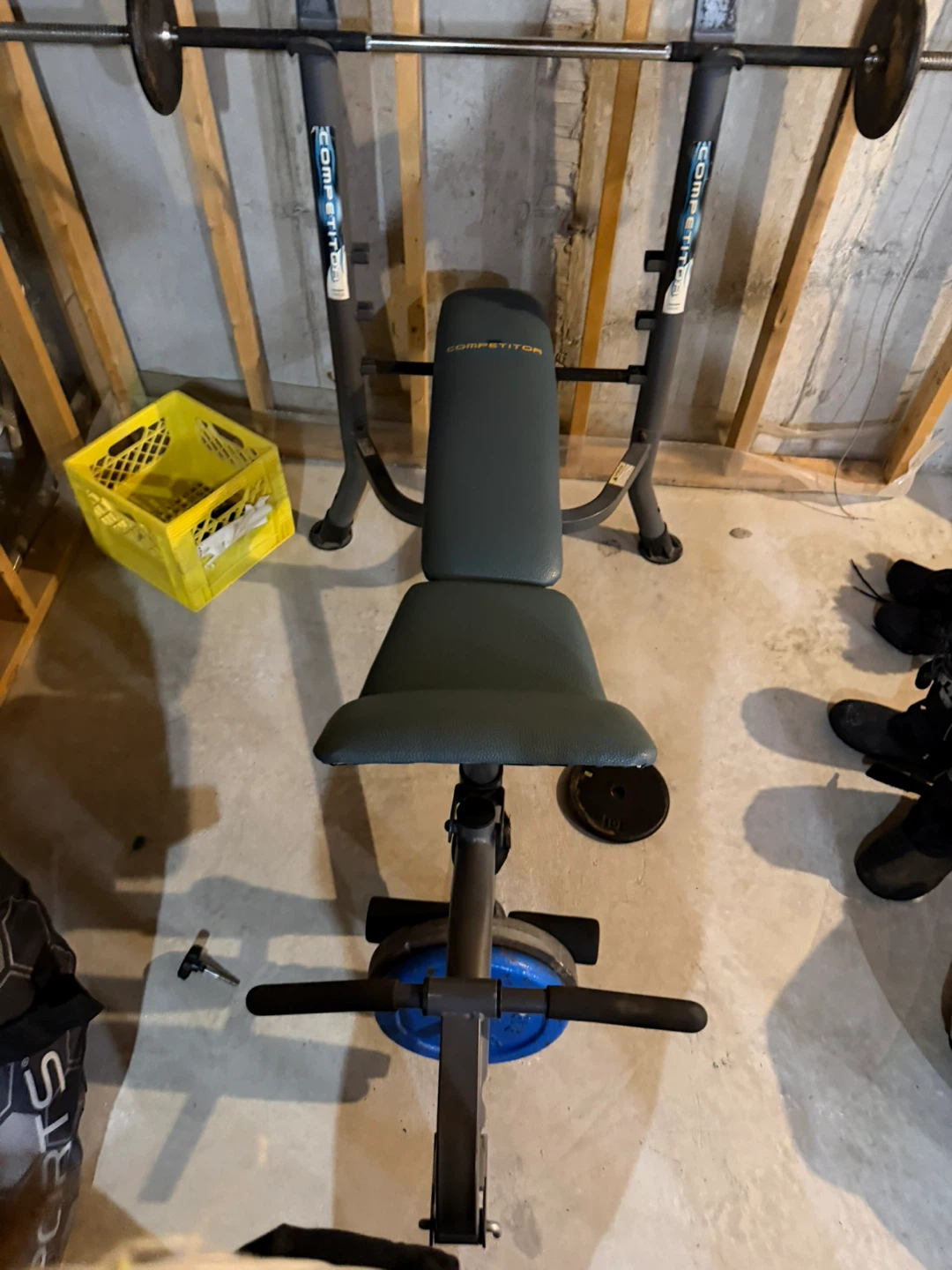 Competitor Weight Bench with Barbell