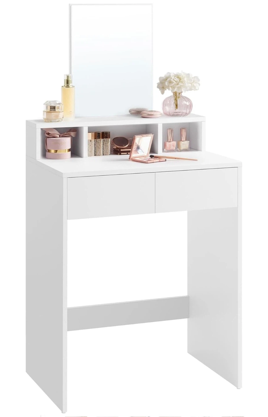 VASAGLE White Vanity Table with Mirror- delivery available