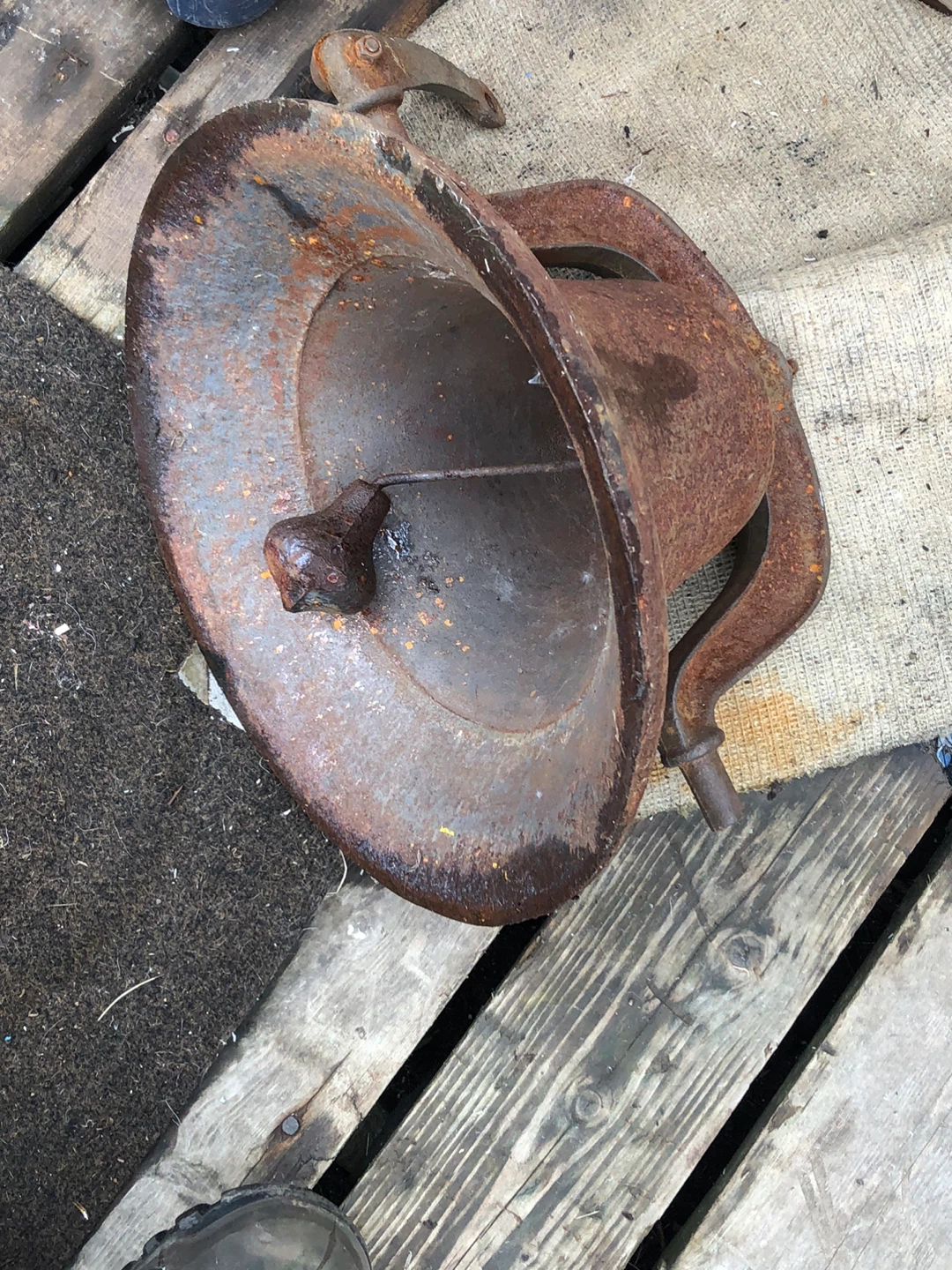 Vintage Cast Iron School Bell - photo 2