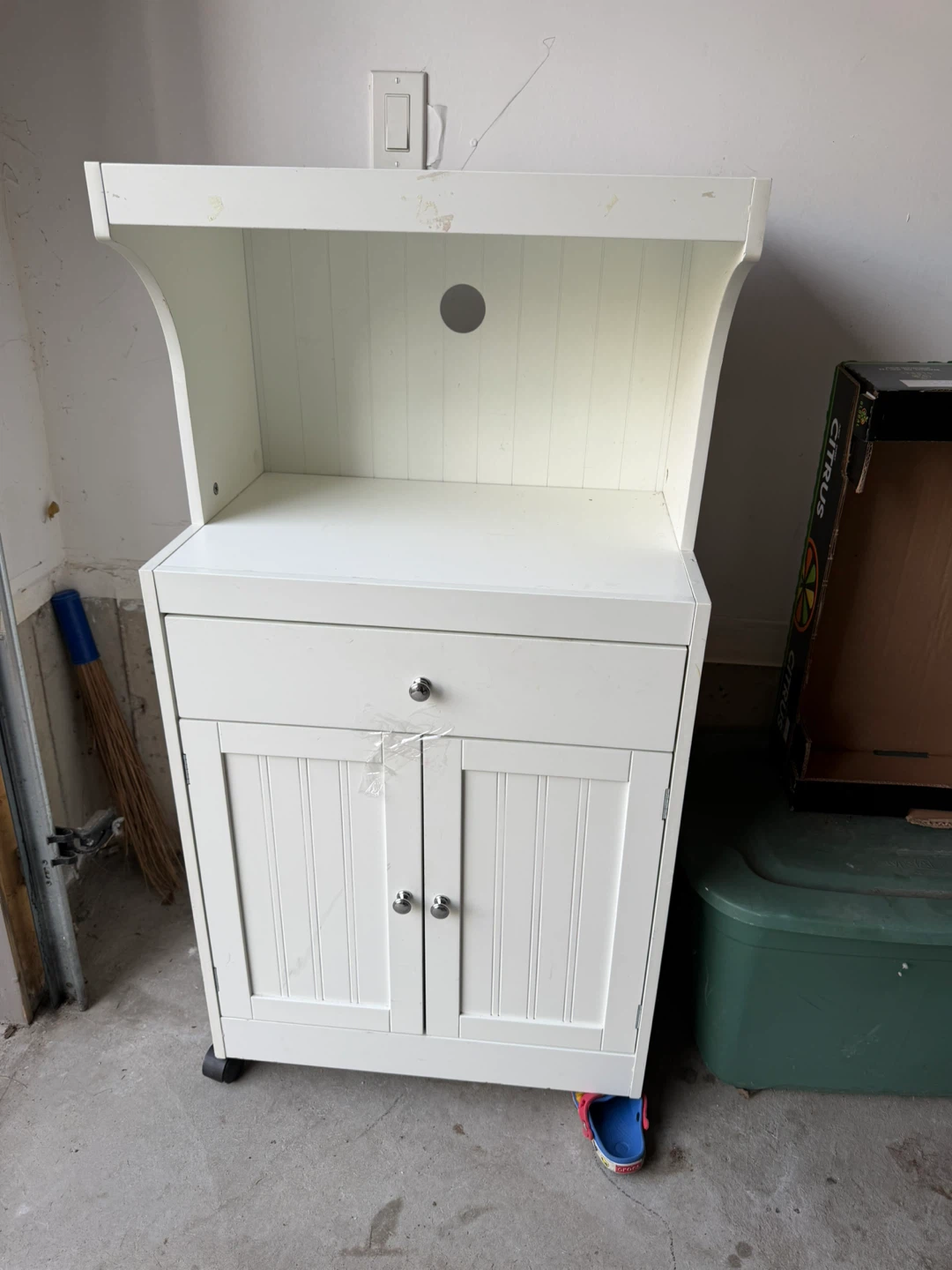 White Kitchen Rack with Storage
