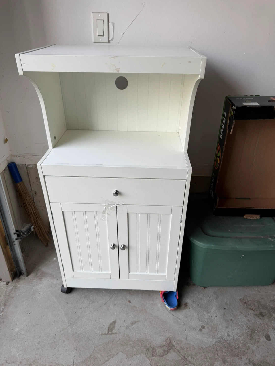 White Kitchen Rack with Storage - photo 2