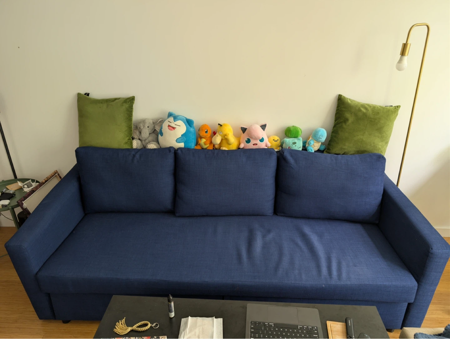 Blue Upholstered Sofa