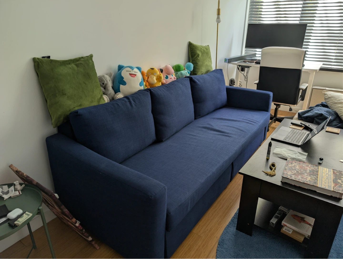 Blue Upholstered Sofa - photo 2