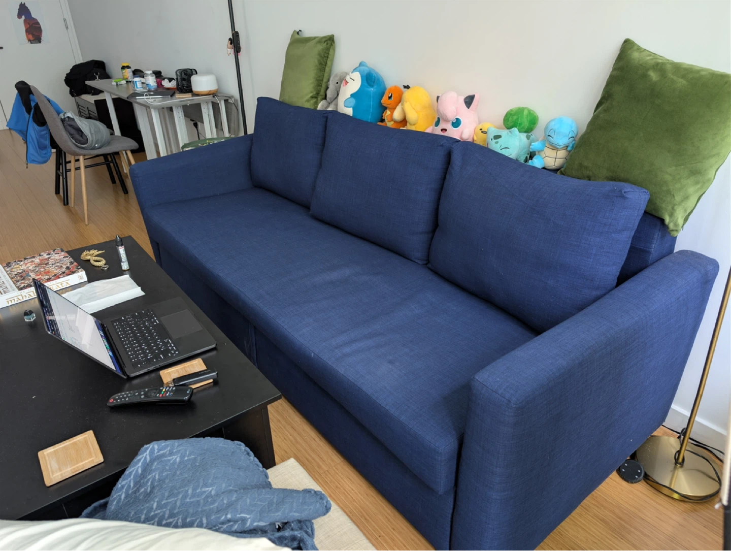Blue Upholstered Sofa - photo 3