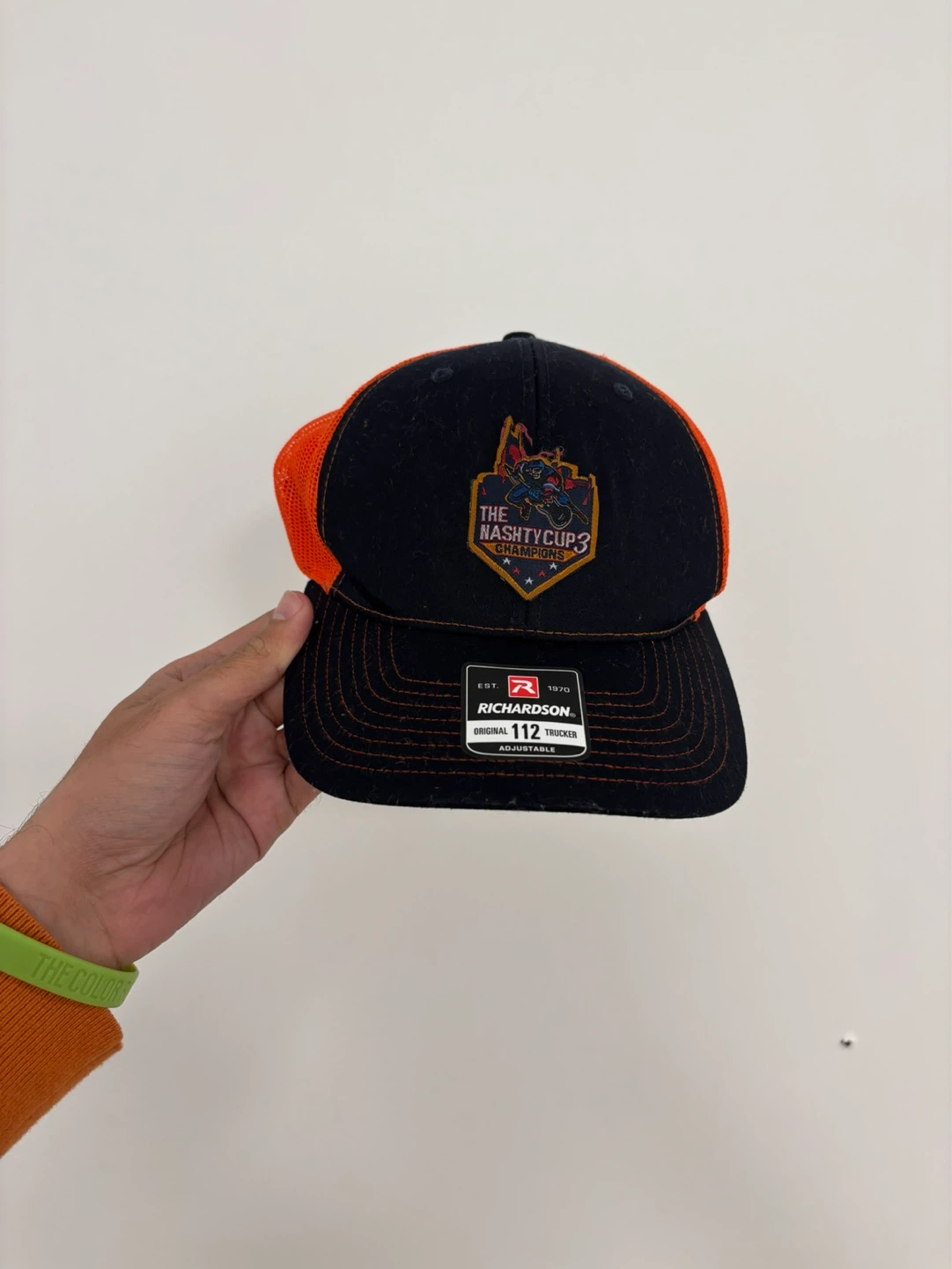 Richardson 112 Trucker Hat - Orange and Black