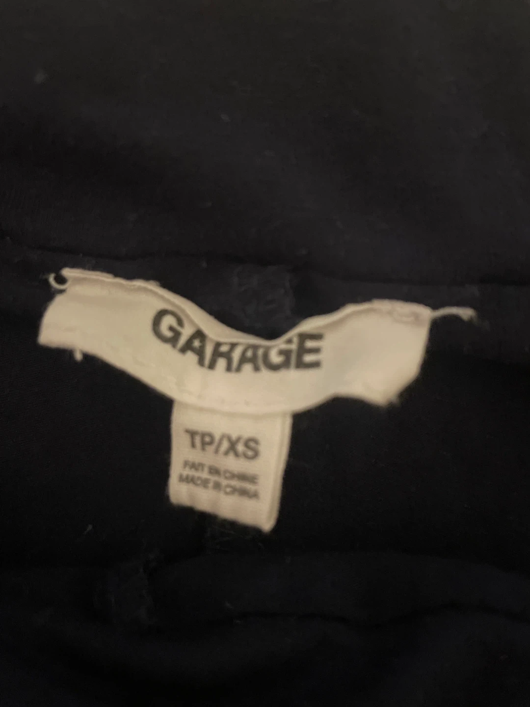 Garage Navy Blue Foldover Waist Pants - photo 4