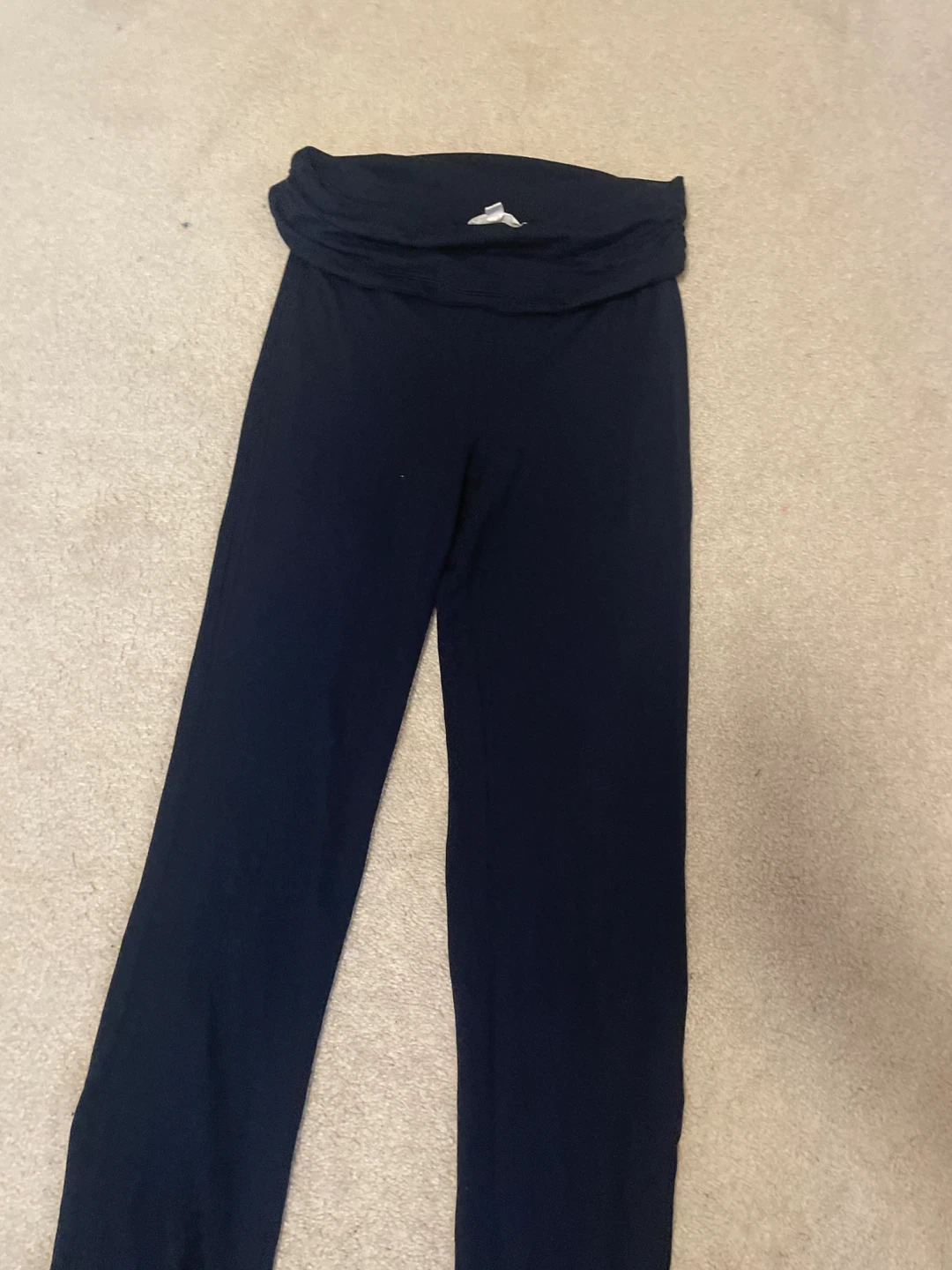 Garage Navy Blue Foldover Waist Pants