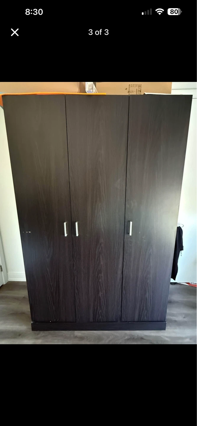 Sauder 3 Door Wardrobe - Espresso
