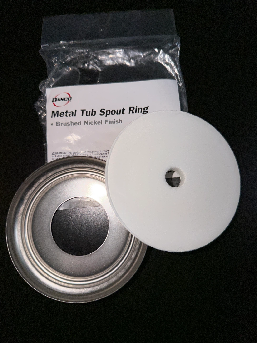 Danco Metal Tub Spout Ring - Brushed Nickel Finish - photo 3