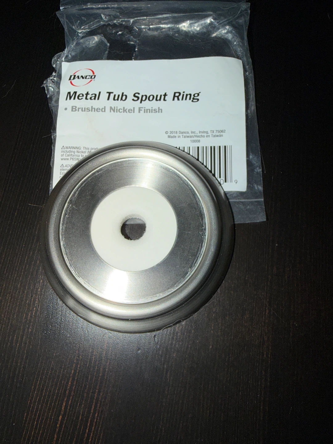 Danco Metal Tub Spout Ring - Brushed Nickel Finish - photo 2