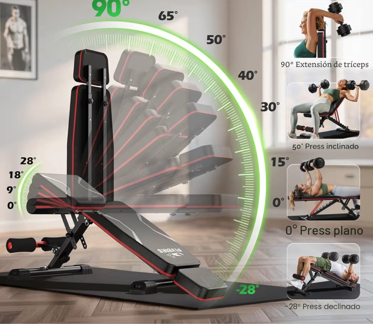 Adjustable Bench + Dumbbells Home Gym Bundle - photo 5