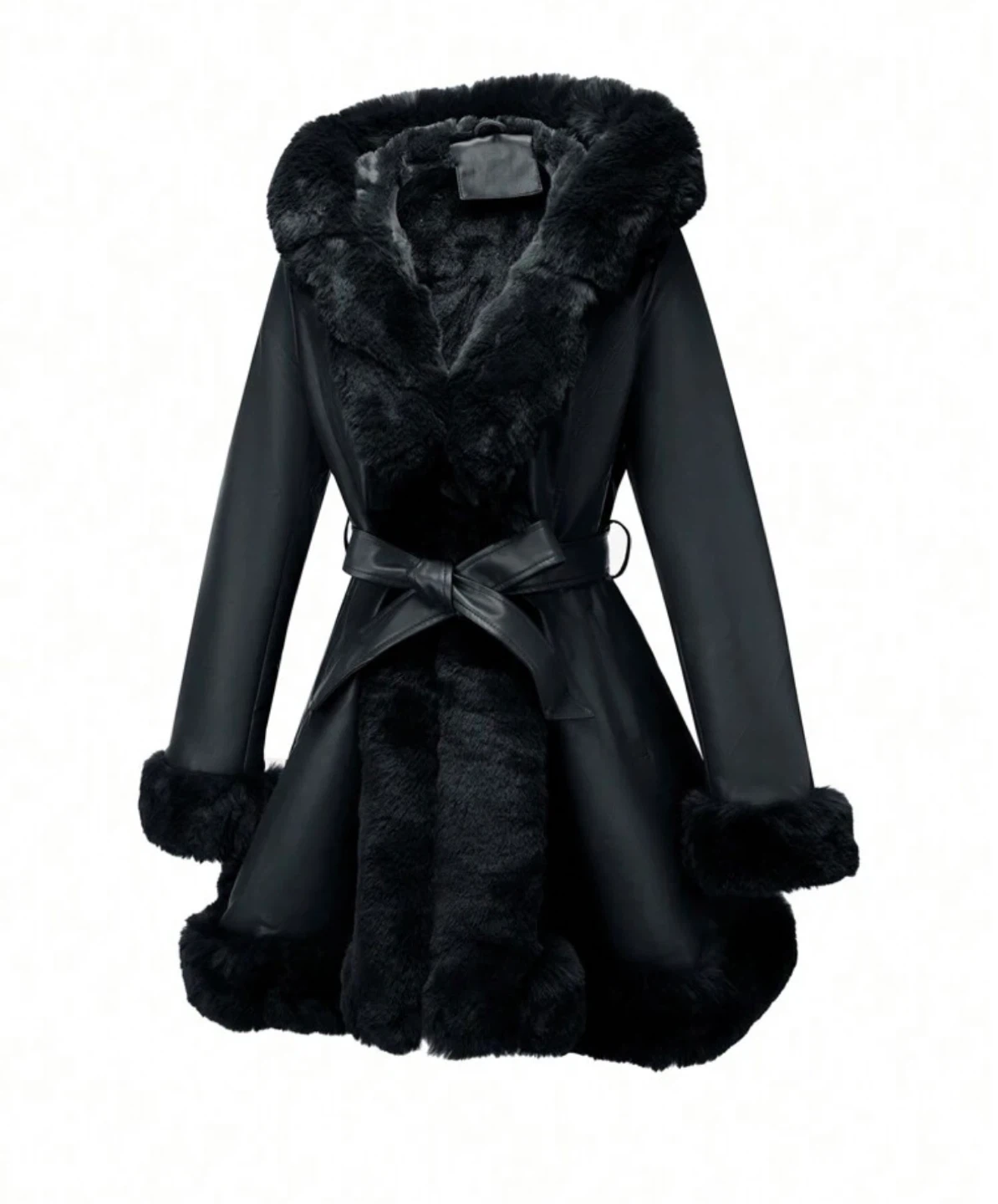 Black faux suede Coat