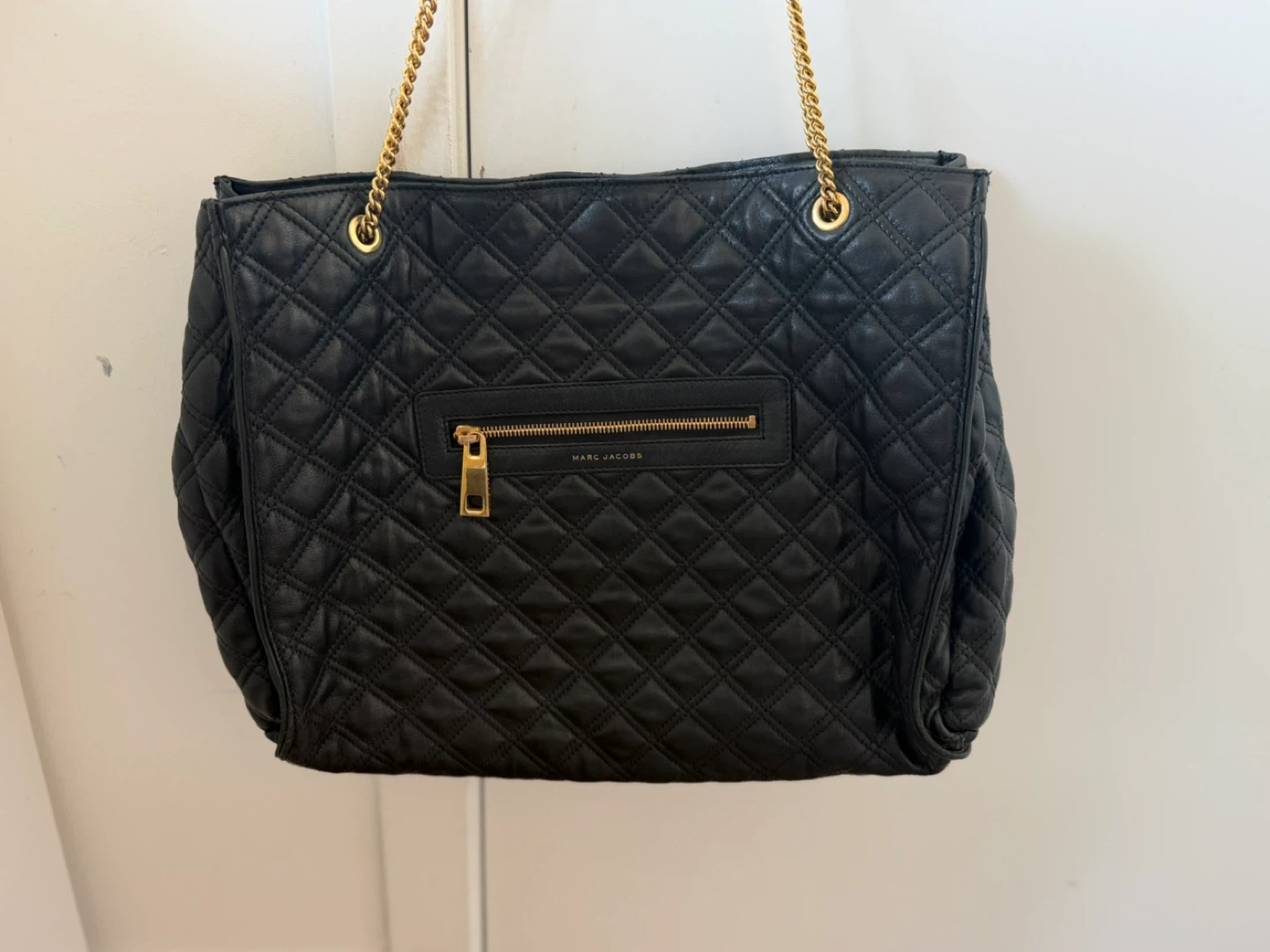 MARC JACOBS Leather Quilted Julie Black
