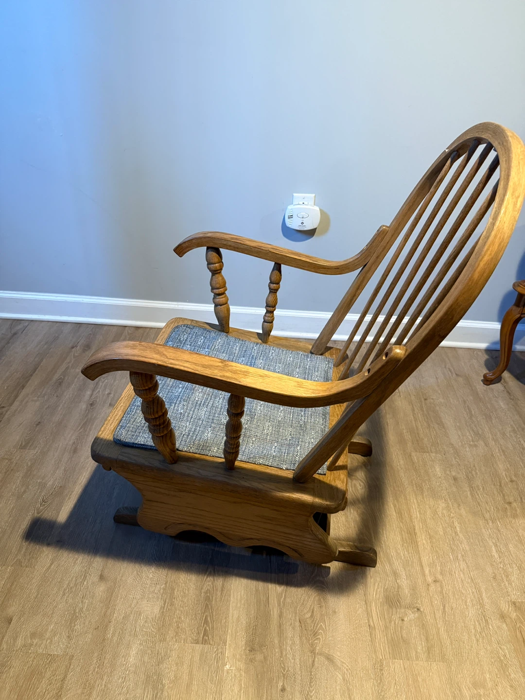 Wood Glider Rocking Chair with Cushion