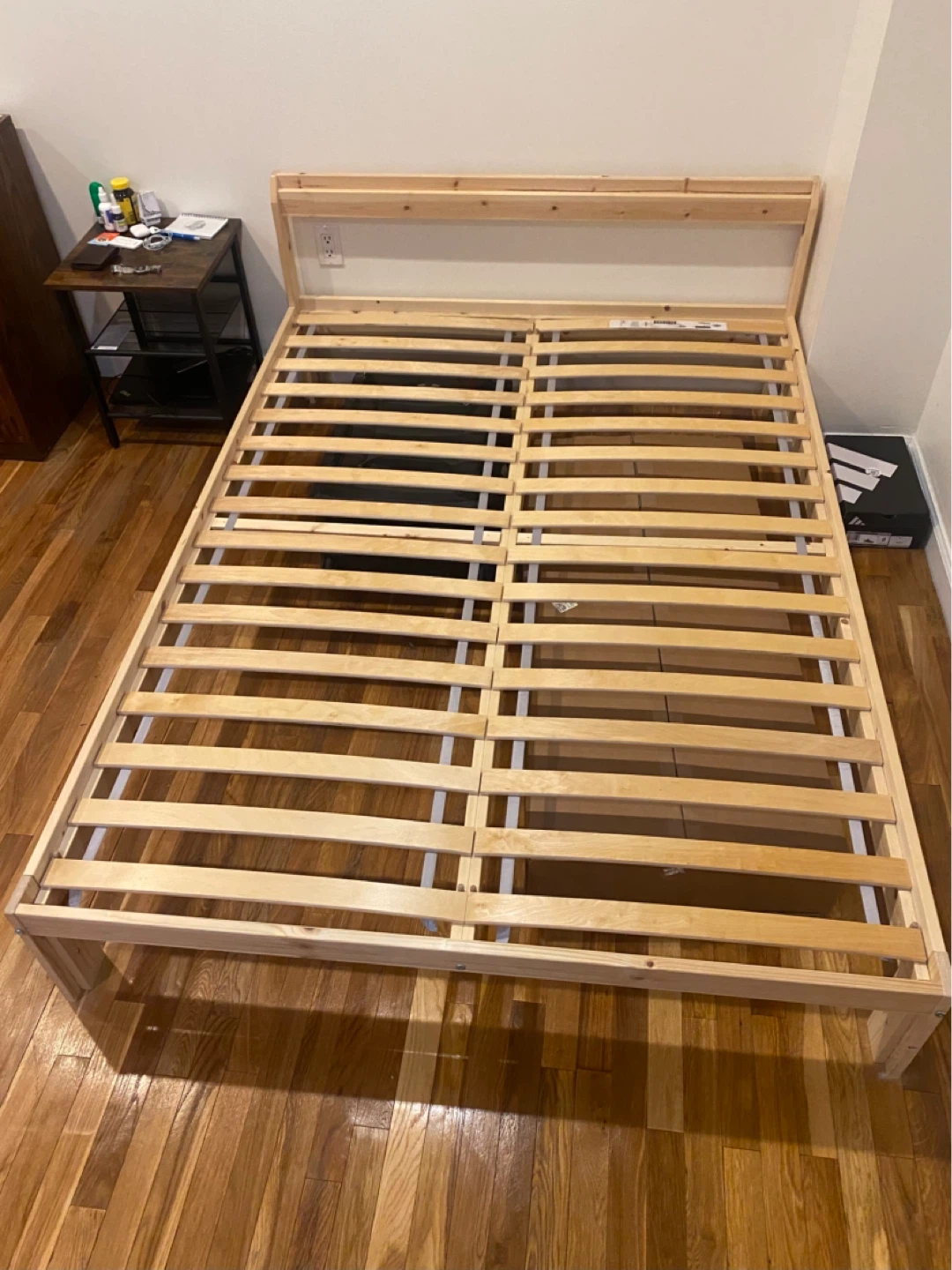 Wooden Bed Frame with Slatted Base