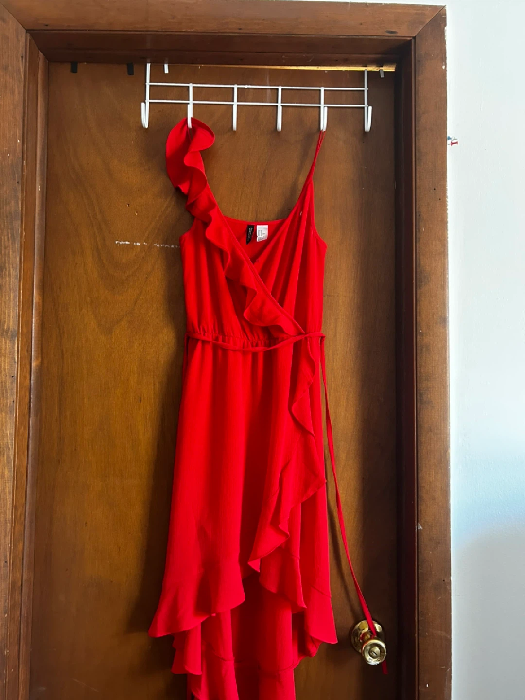 Red ruffled H&M dress