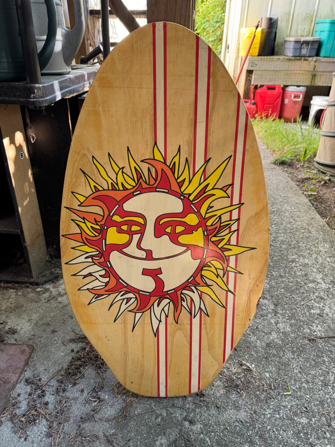 🌞 Vintage Wooden Skimboard 🌞