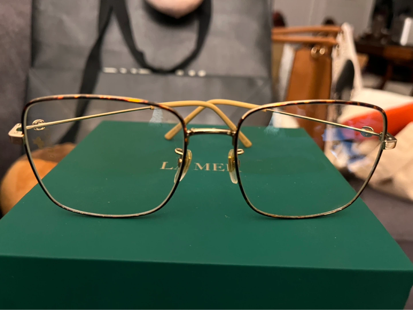 Gucci Gold Tortoise Square Eyeglasses GG0445O 56-17-140 - photo 3