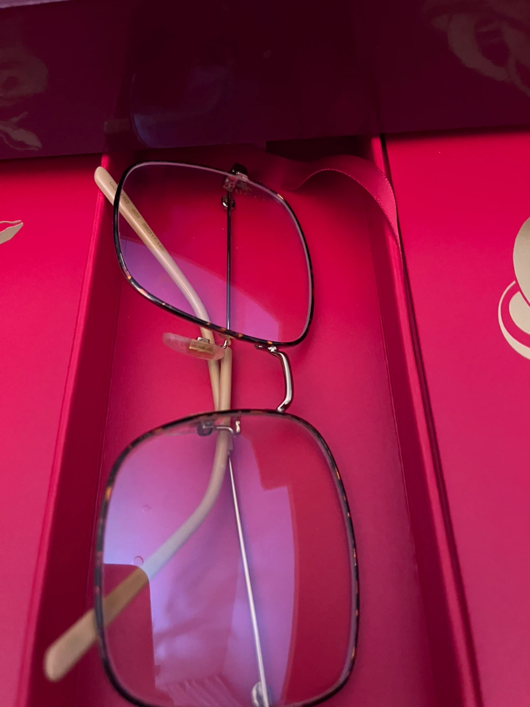 Gucci Gold Tortoise Square Eyeglasses GG0445O 56-17-140