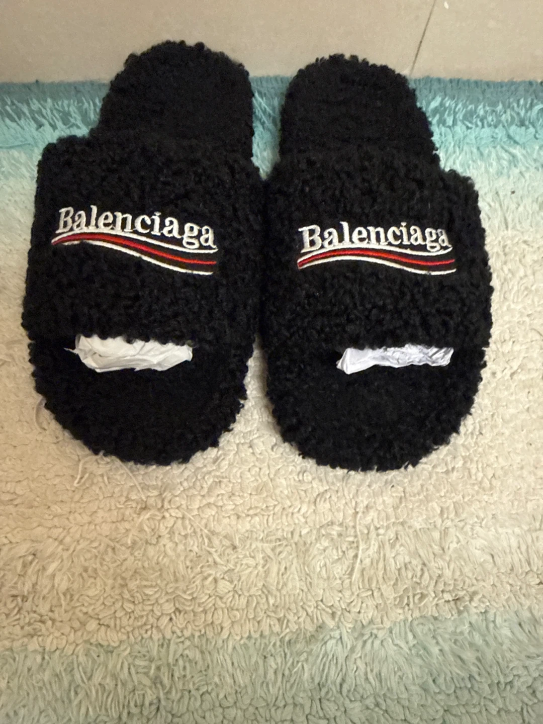 Balenciaga Black Fleece Slippers - photo 2