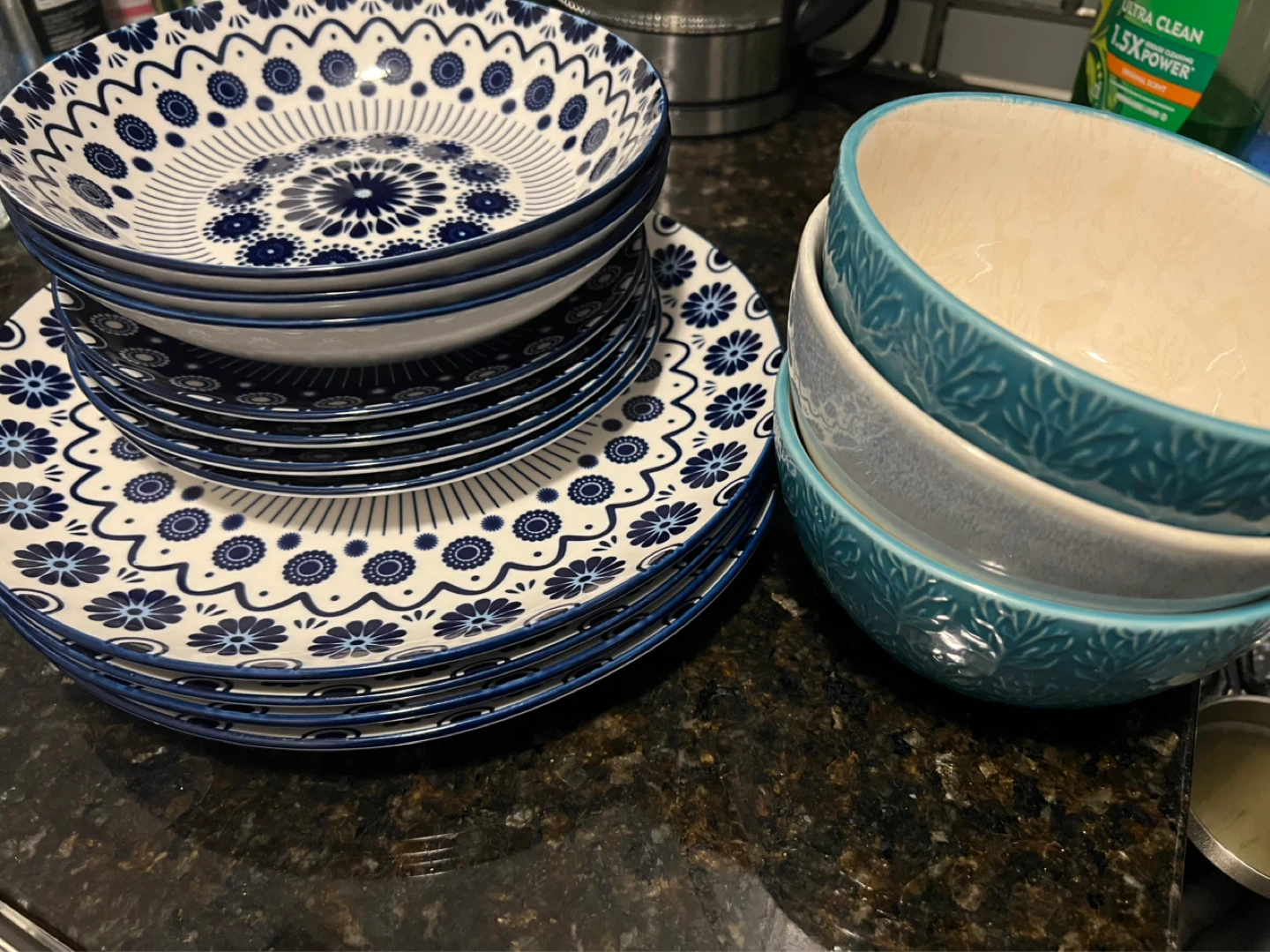 Set of 12 Ceramic Bowls and Plates