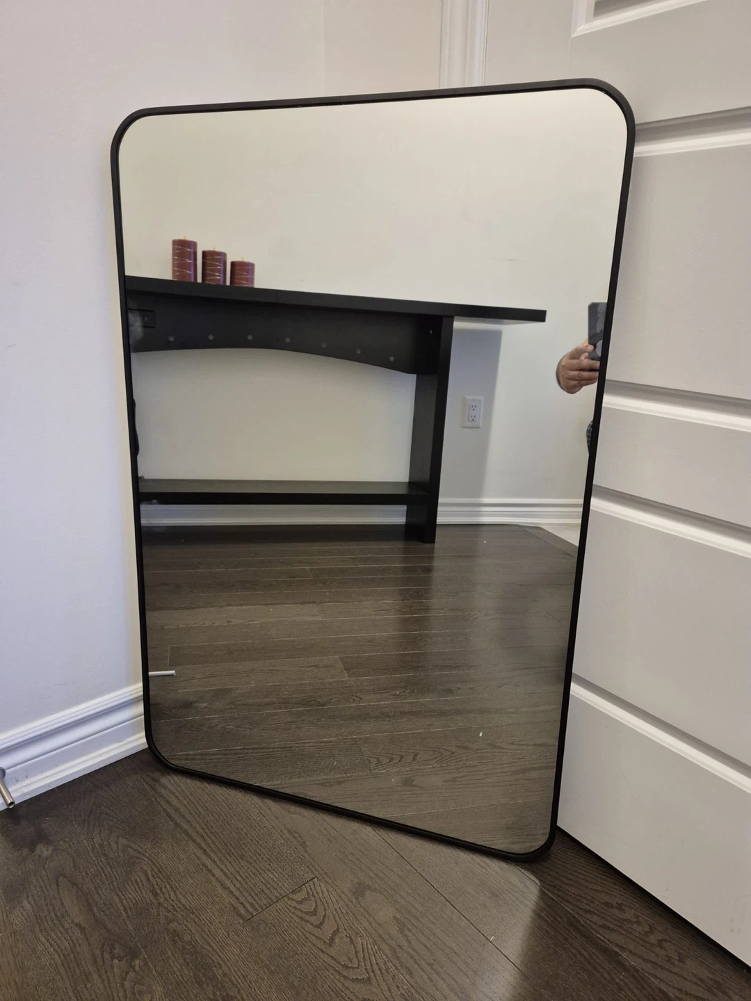 Modern Black Framed Rectangular Mirror - photo 3