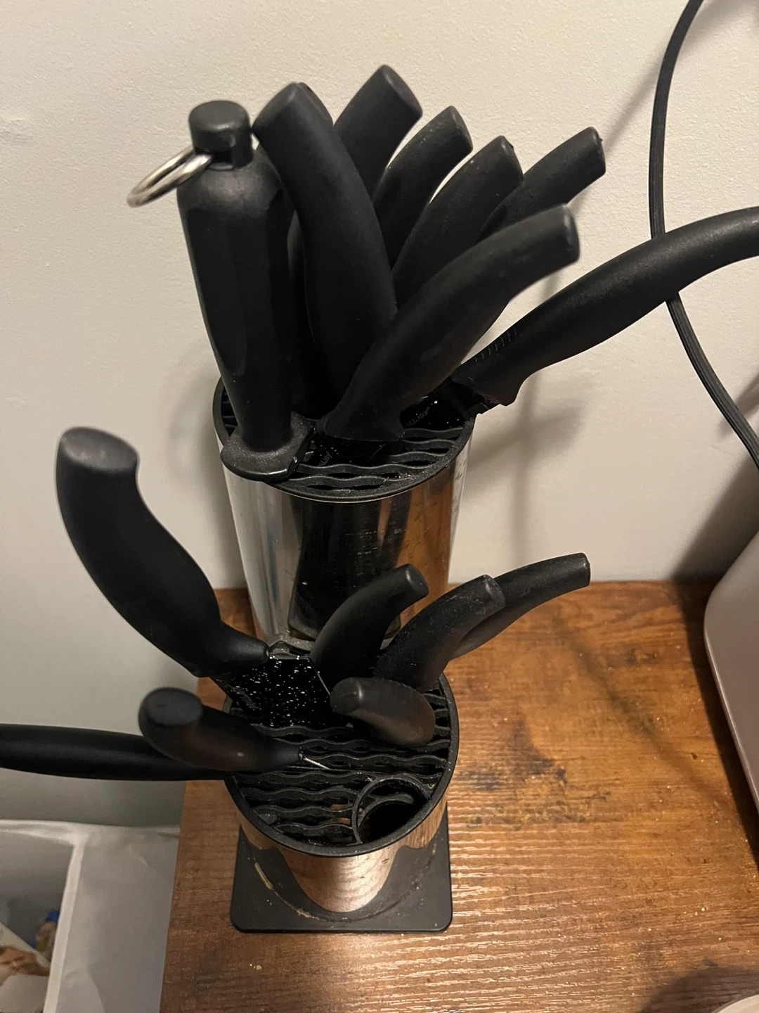 Grill joy Black Knife Set with Block