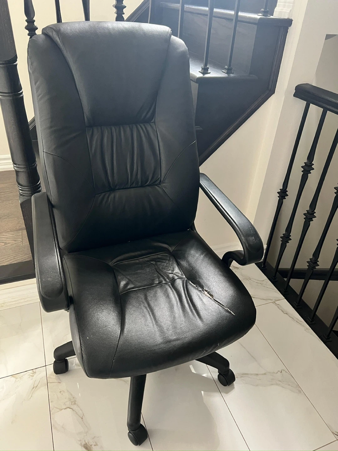 Black Leather Office Chair
