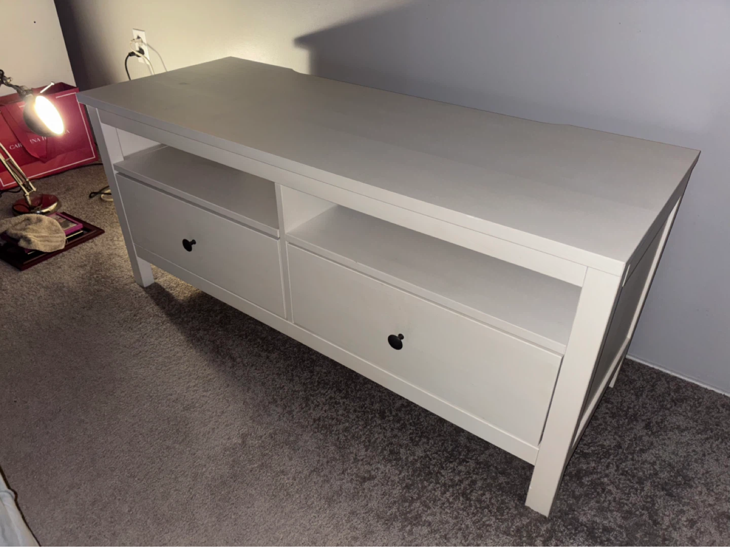 IKEA White TV Stand with Storage - photo 3